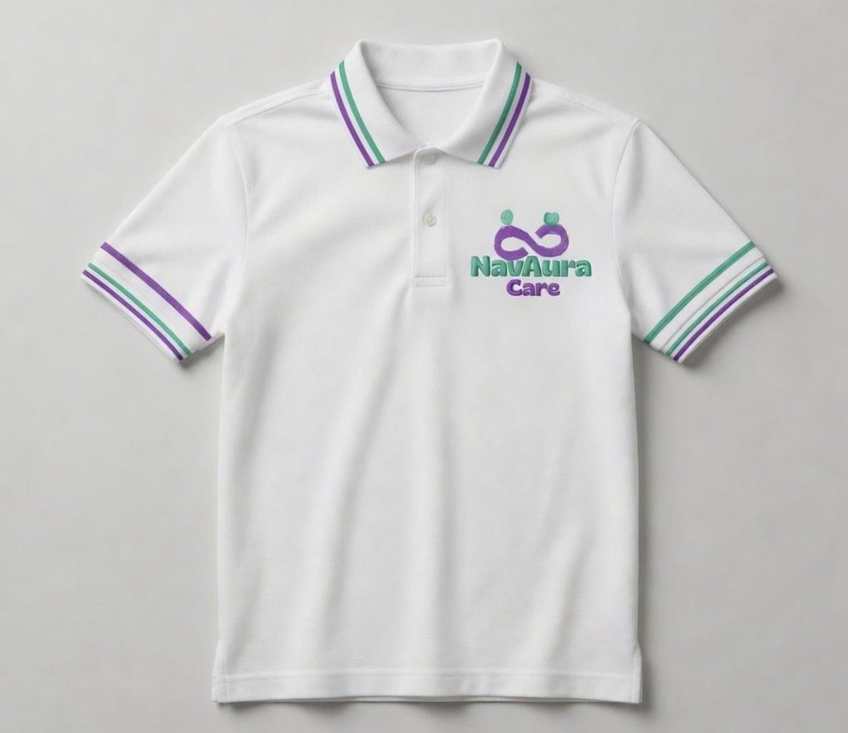 The NavAura Care team polo shirt